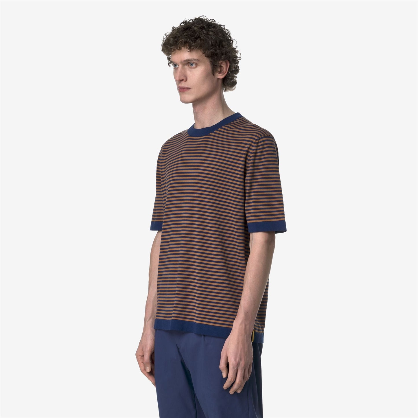 COMBE STRIPES - Knitwear - Pull  Over - MAN - BLUE DEPTHS-BROWN BRAN