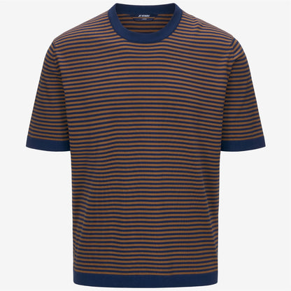 COMBE STRIPES - Knitwear - Pull  Over - MAN - BLUE DEPTHS-BROWN BRAN