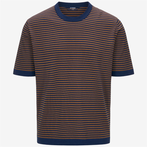 COMBE STRIPES - Knitwear - Pull  Over - MAN - BLUE DEPTHS-BROWN BRAN