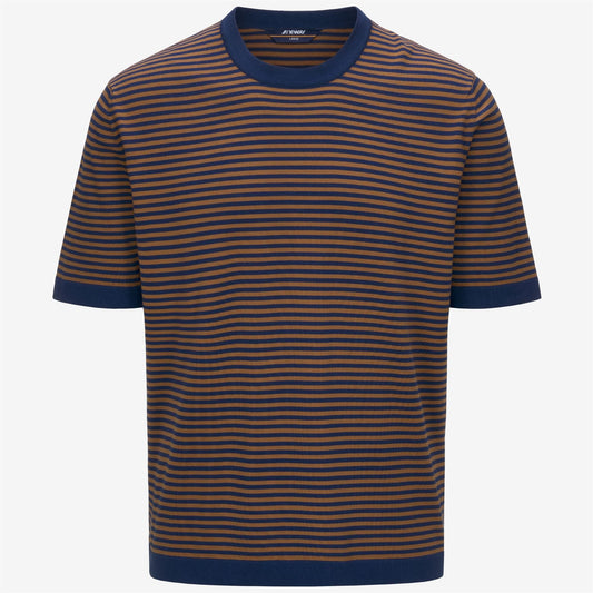COMBE STRIPES - Knitwear - Pull  Over - MAN - BLUE DEPTHS-BROWN BRAN