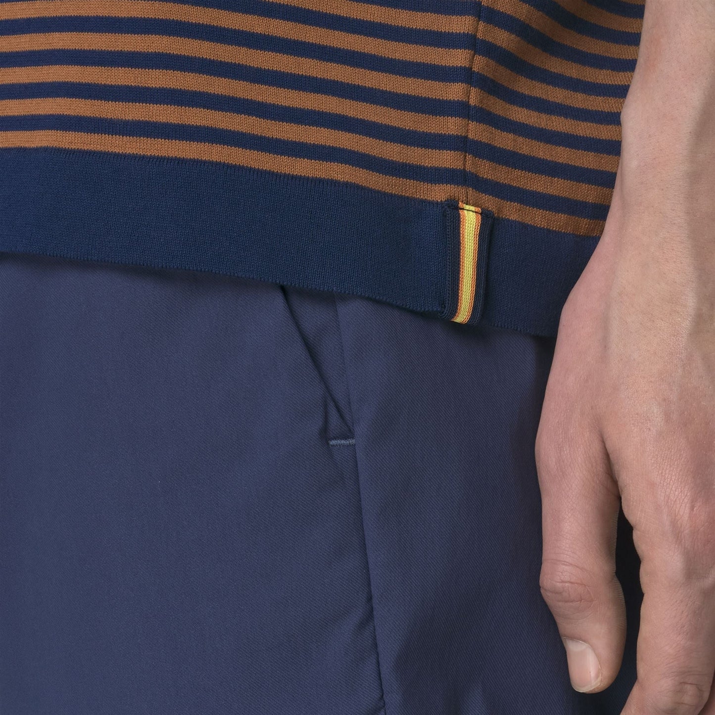 COMBE STRIPES - Knitwear - Pull  Over - MAN - BLUE DEPTHS-BROWN BRAN