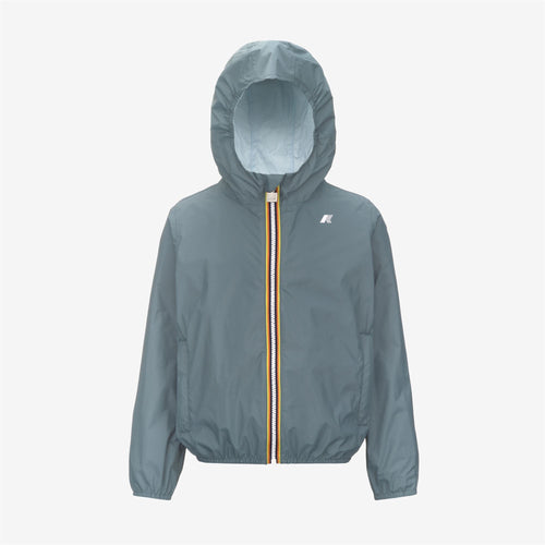 P. JAKE PLUS.2 REVERSIBLE - Jackets - Short - BOY - GREEN IRON-BLUE BABY