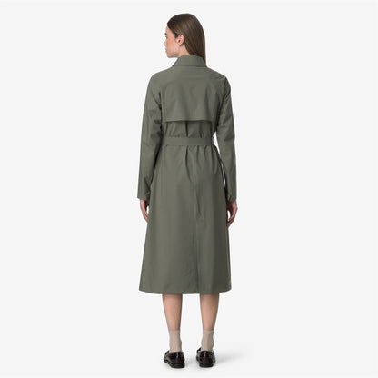 BARBRA STRETCH 2L - Jackets - Long - WOMAN - GREEN LICHEN