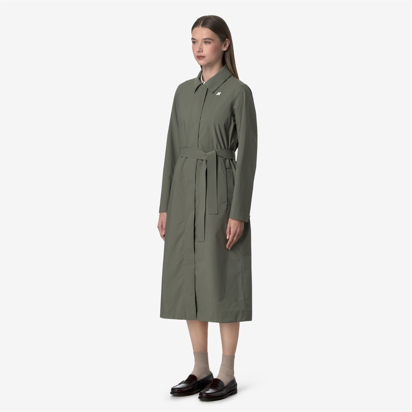 BARBRA STRETCH 2L - Jackets - Long - WOMAN - GREEN LICHEN