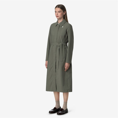 BARBRA STRETCH 2L - Jackets - Long - WOMAN - GREEN LICHEN