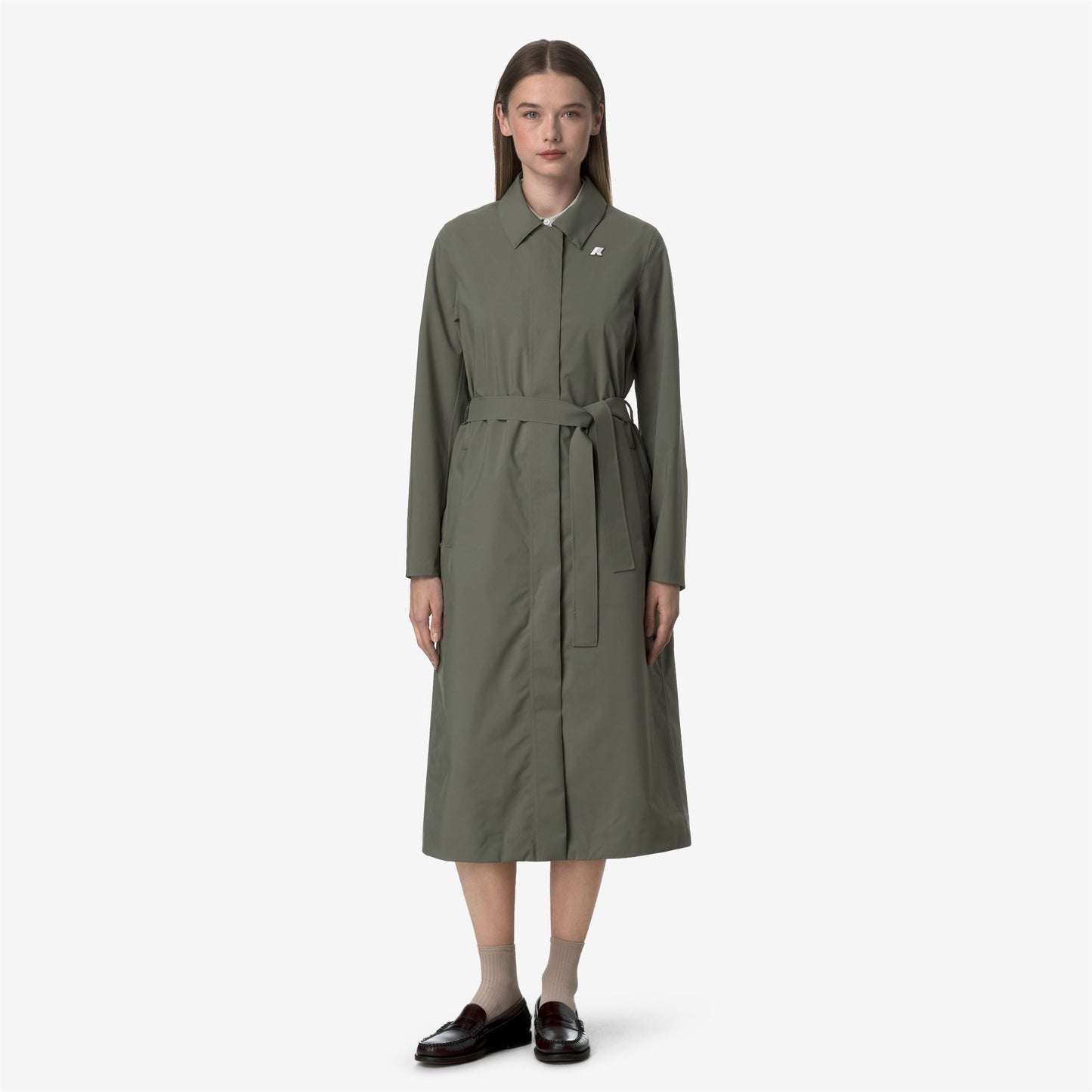 BARBRA STRETCH 2L - Jackets - Long - WOMAN - GREEN LICHEN