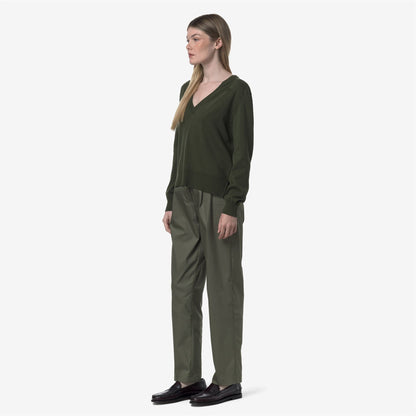 EYRE TWILL TECH - Pants - CHINO - WOMAN - GREEN LICHEN