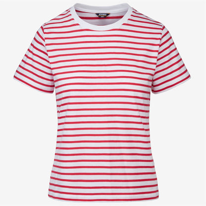AMALIA STRIPES - T-ShirtsTop - T-Shirt - WOMAN - WHITE-RED BERRY