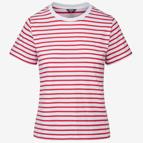 AMALIA STRIPES - T-ShirtsTop - T-Shirt - WOMAN - WHITE-RED BERRY