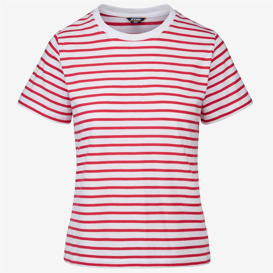 AMALIA STRIPES - T-ShirtsTop - T-Shirt - WOMAN - WHITE-RED BERRY