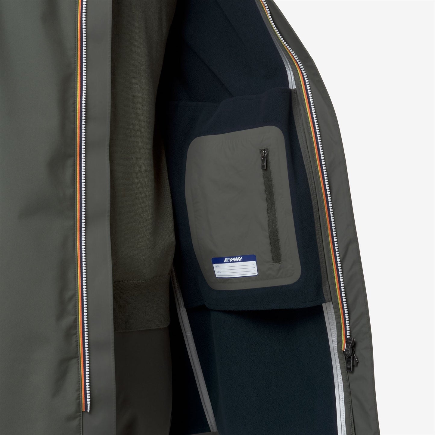 THOMAS BONDED - Jackets - Long - MAN - GREEN BLACKISH-Blue Depth