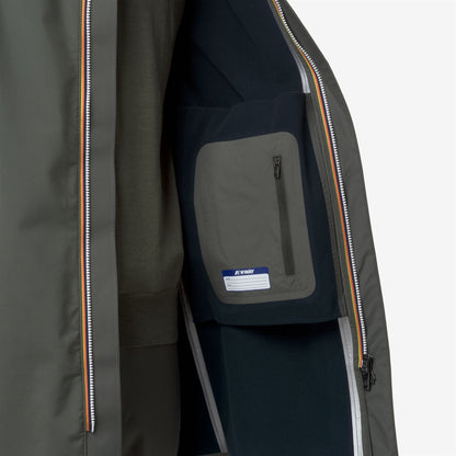 THOMAS BONDED - Jackets - Long - MAN - GREEN BLACKISH-Blue Depth