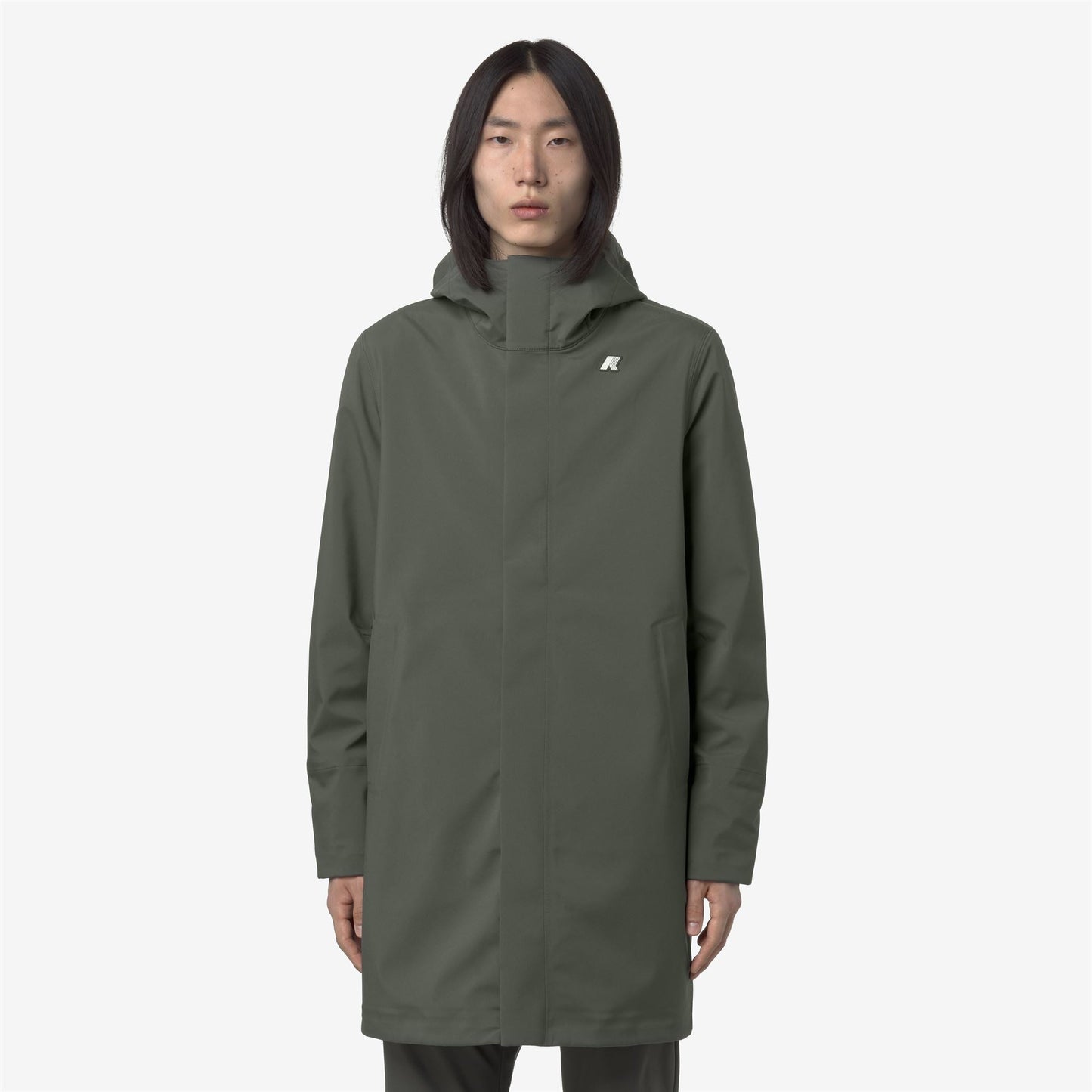 THOMAS BONDED - Jackets - Long - MAN - GREEN BLACKISH-Blue Depth