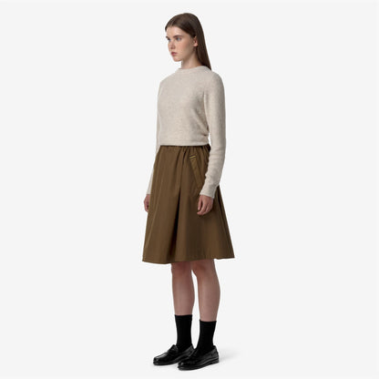 GAELA SATIN - Skirts - Longuette - WOMAN - BROWN CORDA