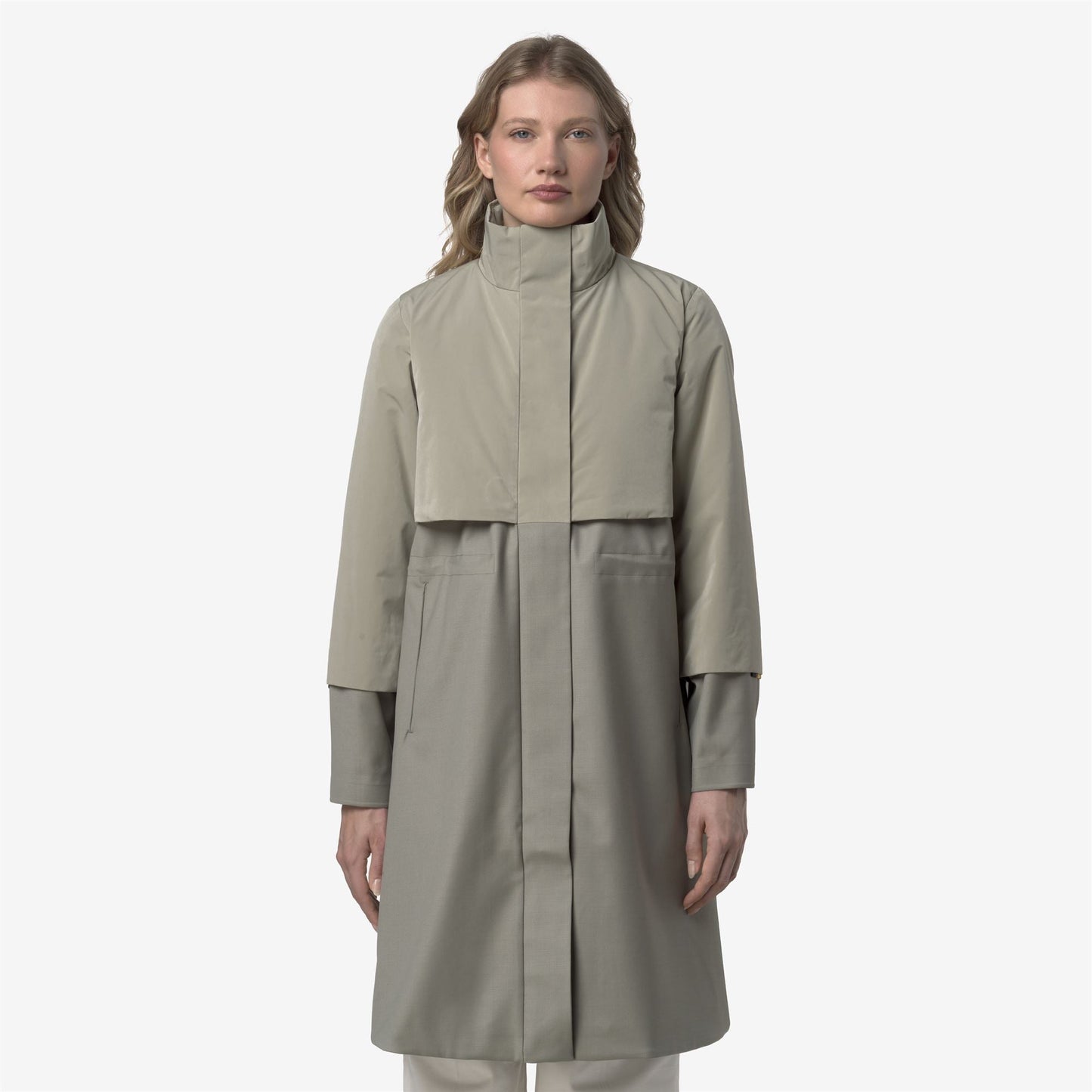 ELLA WOOL NYLON MIX - Jackets - Long - WOMAN - Green Oak-Green Oak