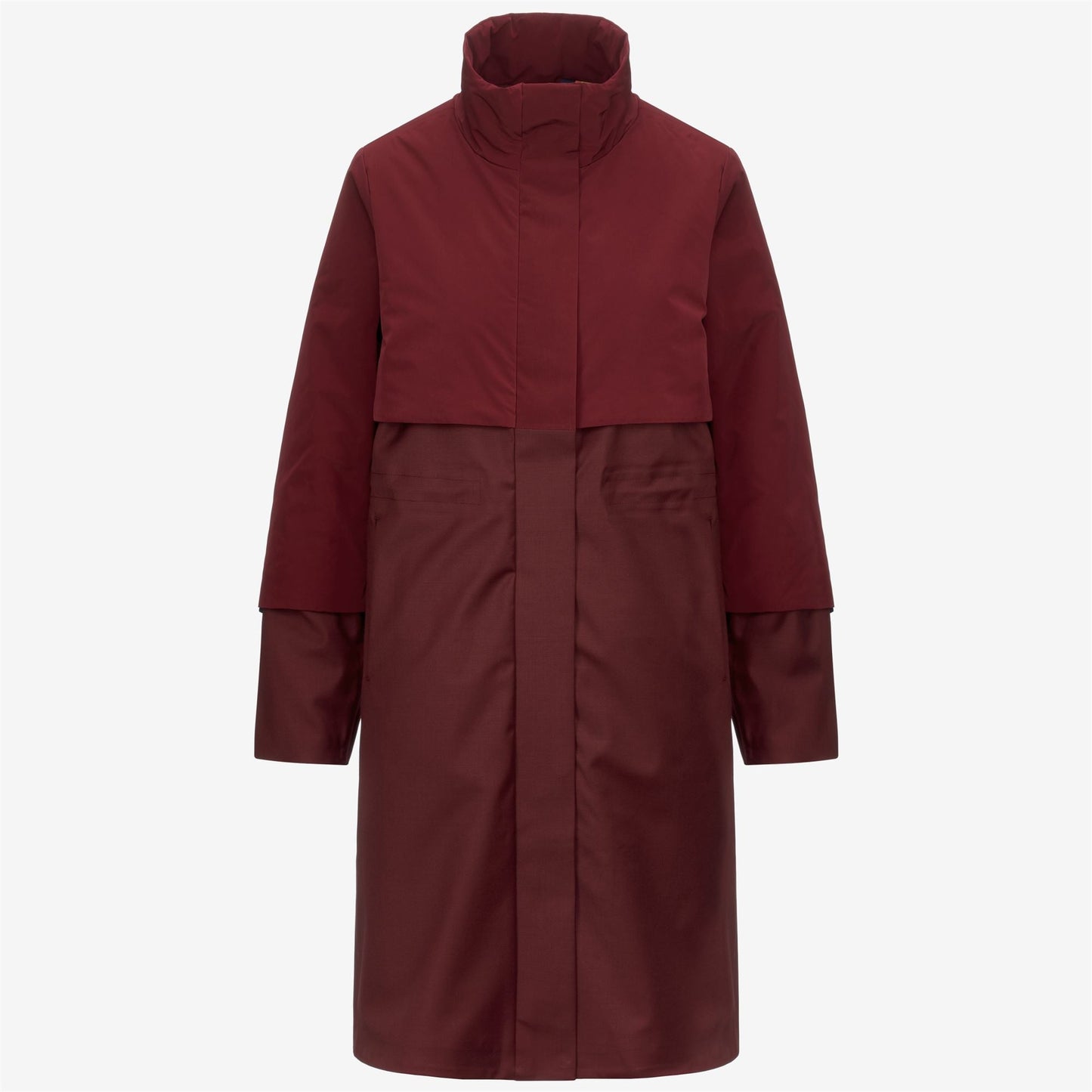 ELLA WOOL NYLON MIX - Jackets - Long - WOMAN - Red Syrah Combo
