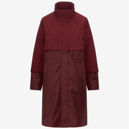 ELLA WOOL NYLON MIX - Jackets - Long - WOMAN - Red Syrah Combo