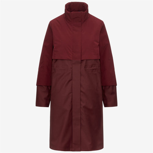 ELLA WOOL NYLON MIX - Jackets - Long - WOMAN - Red Syrah Combo