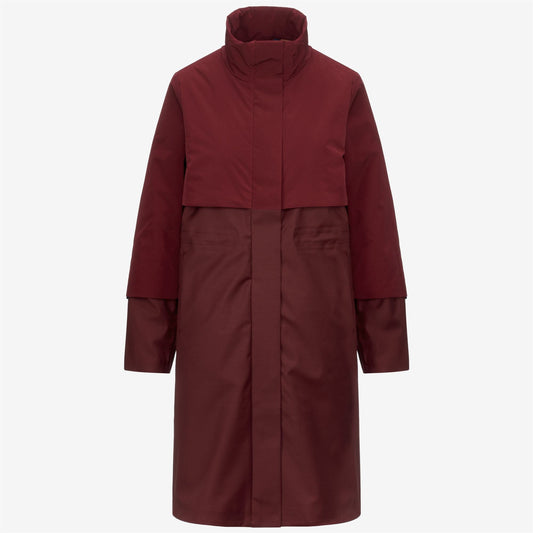 ELLA WOOL NYLON MIX - Jackets - Long - WOMAN - Red Syrah Combo