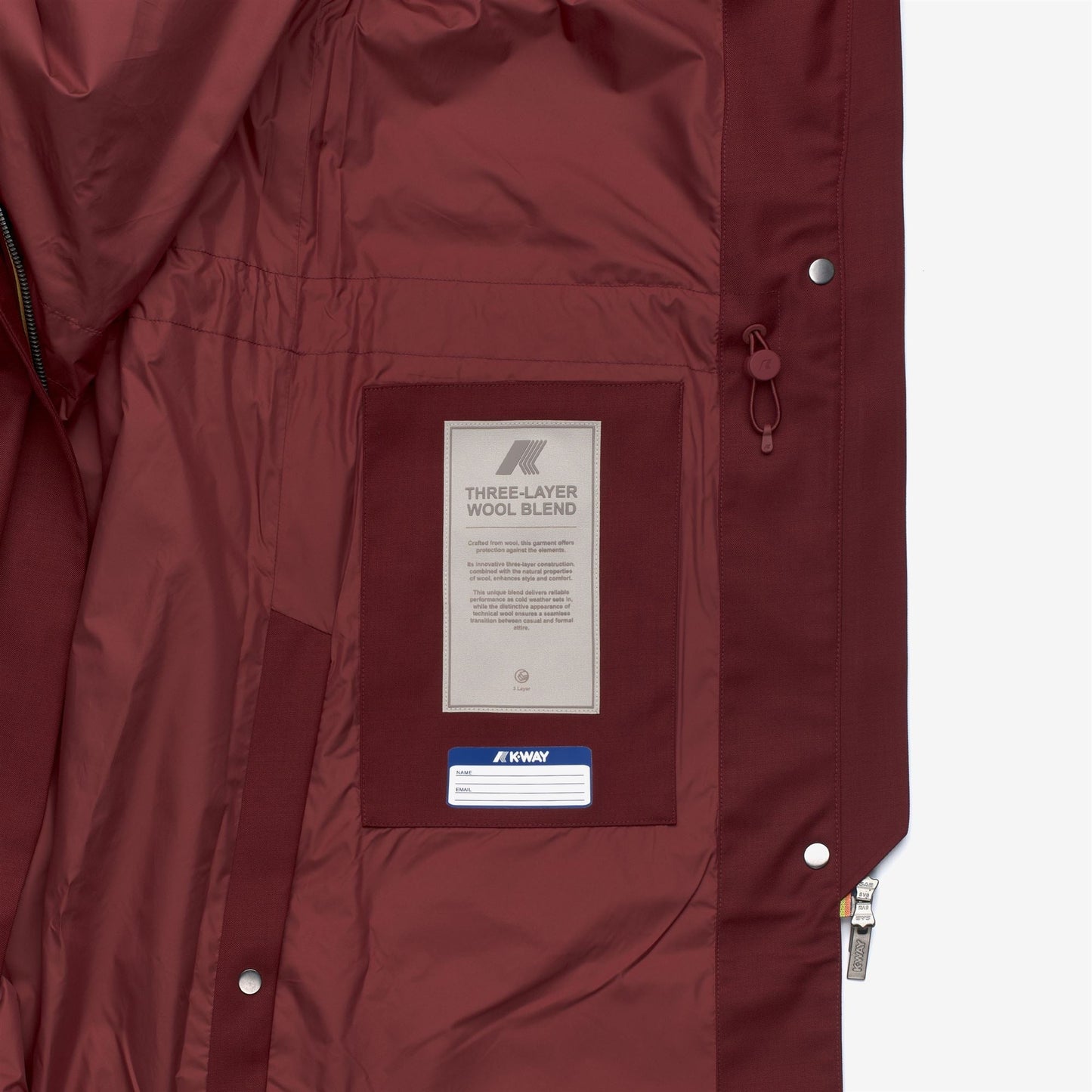 ELLA WOOL NYLON MIX - Jackets - Long - WOMAN - Red Syrah Combo