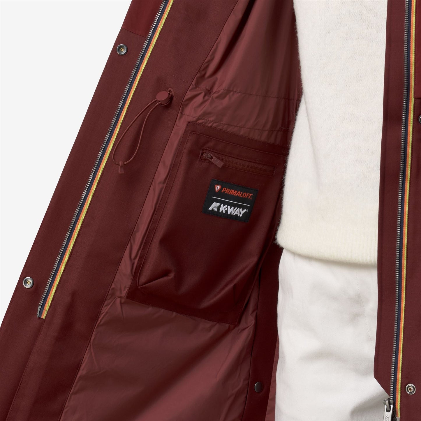 ELLA WOOL NYLON MIX - Jackets - Long - WOMAN - Red Syrah Combo