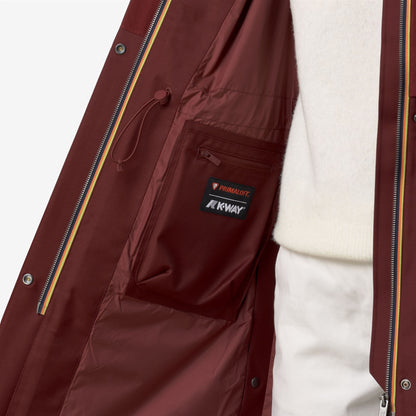 ELLA WOOL NYLON MIX - Jackets - Long - WOMAN - Red Syrah Combo