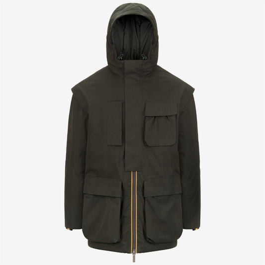 OTTO COTTON FEEL - Jackets - Mid - MAN - Green Blackish Combo
