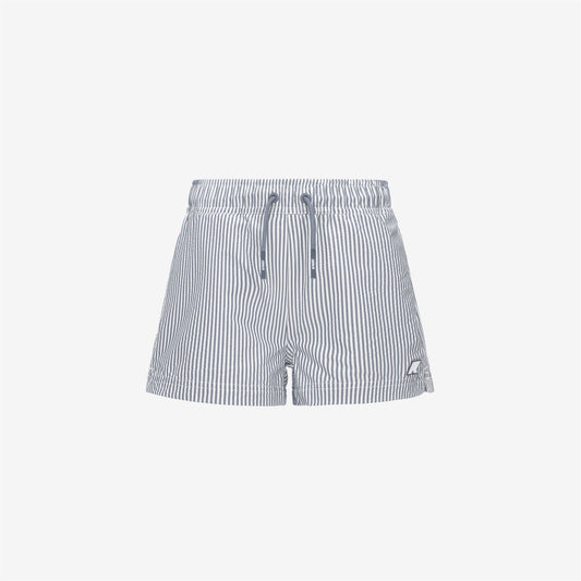 P. HAZEL STRIPES BEACH - Bathing Suits - Swimming Trunks - BOY - WHITE-GREY MD