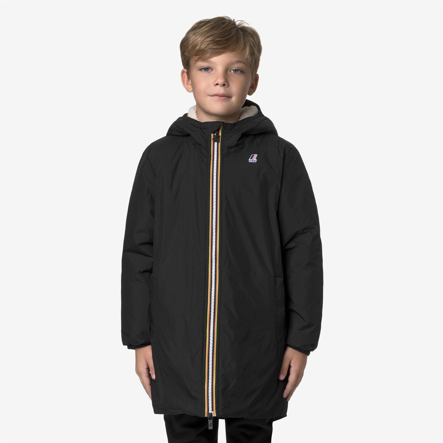 P. LE VRAI 4.0 EIFFEL ORSETTO - Jackets - 3/4 LENGTH - KID UNISEX - Black Pure