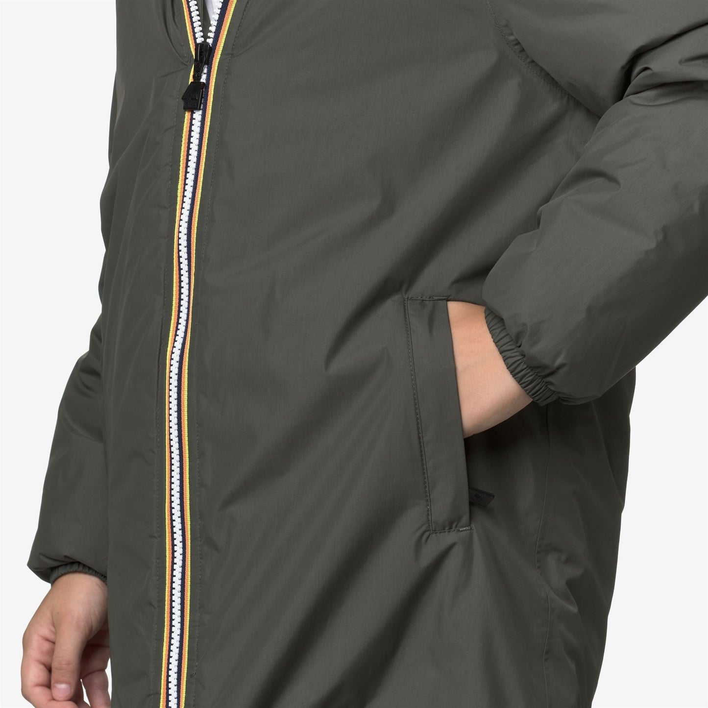 P. LE VRAI 4.0 EIFFEL ORSETTO - Jackets - 3/4 LENGTH - KID UNISEX - GREEN BLACKISH