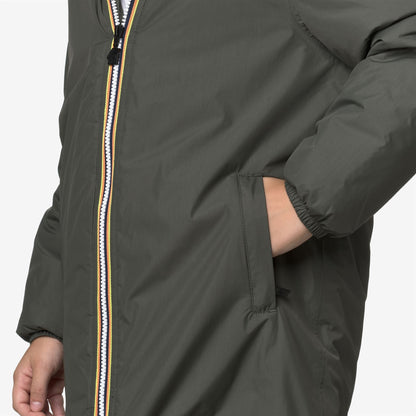 P. LE VRAI 4.0 EIFFEL ORSETTO - Jackets - 3/4 LENGTH - KID UNISEX - GREEN BLACKISH