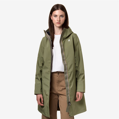 STEPHY BONDED - Jackets - 3/4 LENGTH - WOMAN - GREEN S-BLUE D