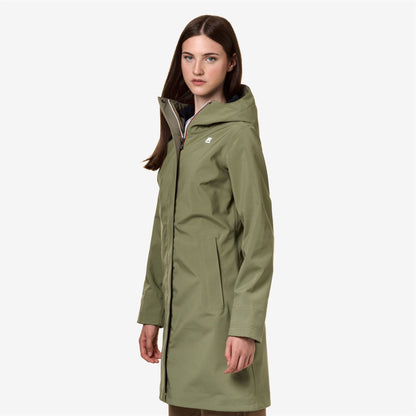 STEPHY BONDED - Jackets - 3/4 LENGTH - WOMAN - GREEN S-BLUE D