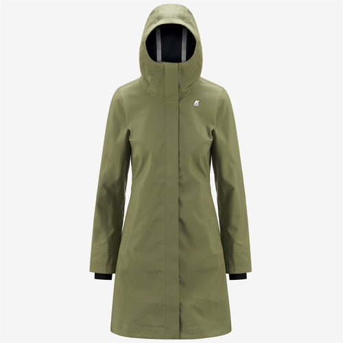 STEPHY BONDED - Jackets - 3/4 LENGTH - WOMAN - GREEN S-BLUE D