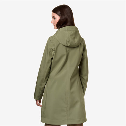 STEPHY BONDED - Jackets - 3/4 LENGTH - WOMAN - GREEN S-BLUE D