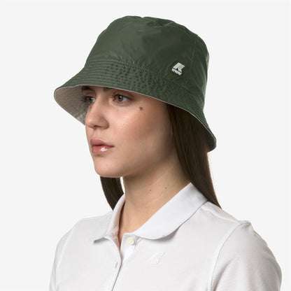 PASCALLE PLUS REVERSIBLE - Headwear - Hat - UNISEX - GREEN C-BEIGE L