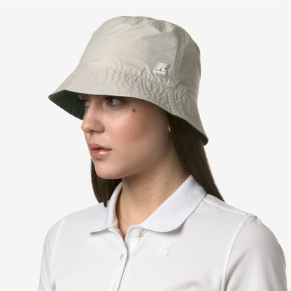 PASCALLE PLUS REVERSIBLE - Headwear - Hat - UNISEX - GREEN C-BEIGE L