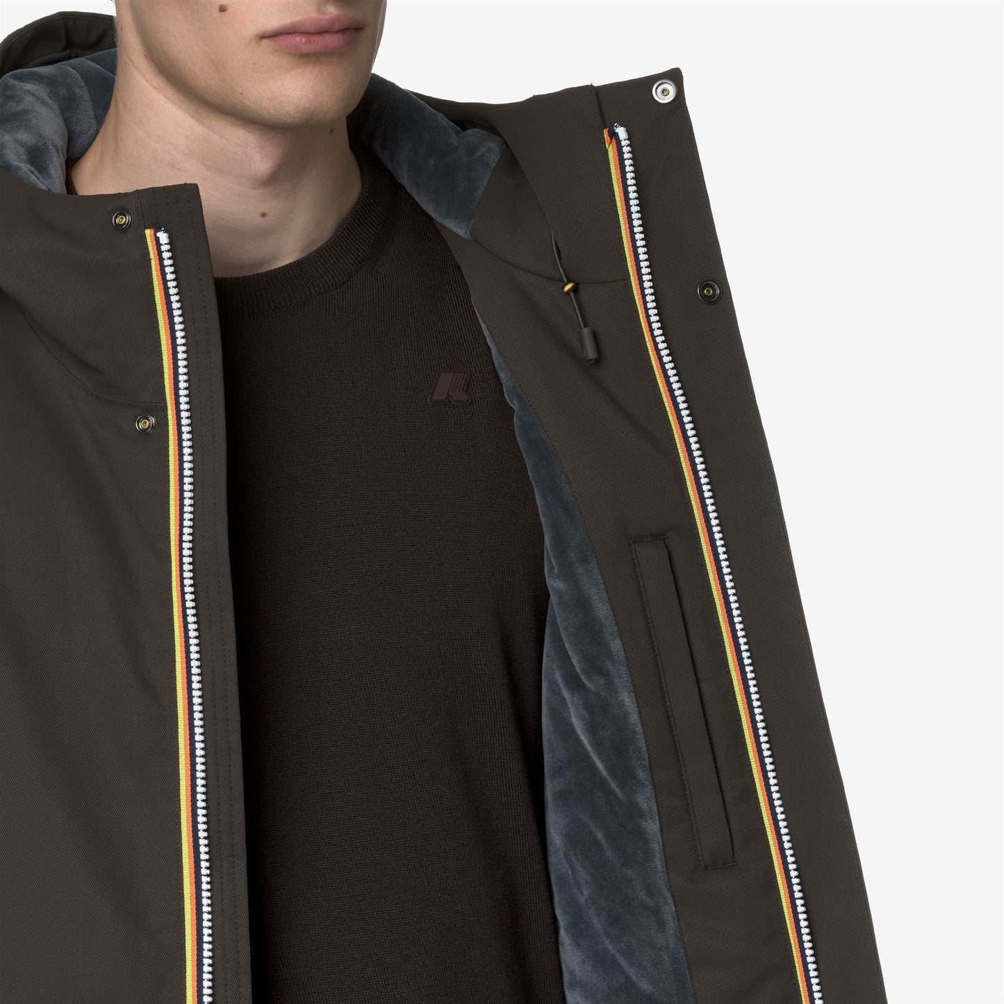 JARNO TWILL MARMOTTA - Jackets - Short - MAN - Black Olive-Blue Airforce