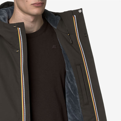 JARNO TWILL MARMOTTA - Jackets - Short - MAN - Black Olive-Blue Airforce