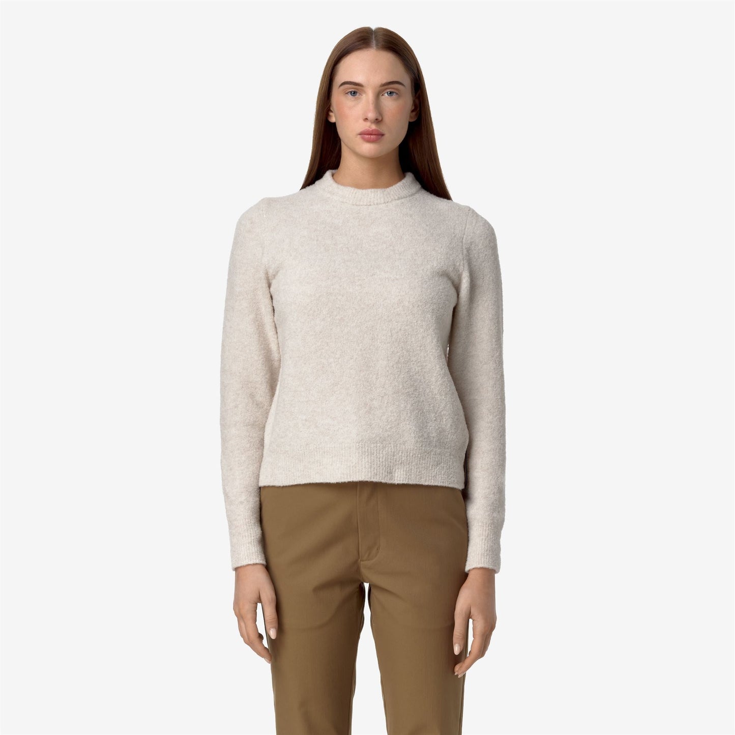 CLARISSE WOOL MERINO BOUCLE - Knitwear - Pull  Over - WOMAN - BEIGE  MOONBEAM