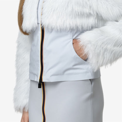 MEL ECO FUR BONDED - Jackets - Short - WOMAN - GREY LILLA-BLACK ASH