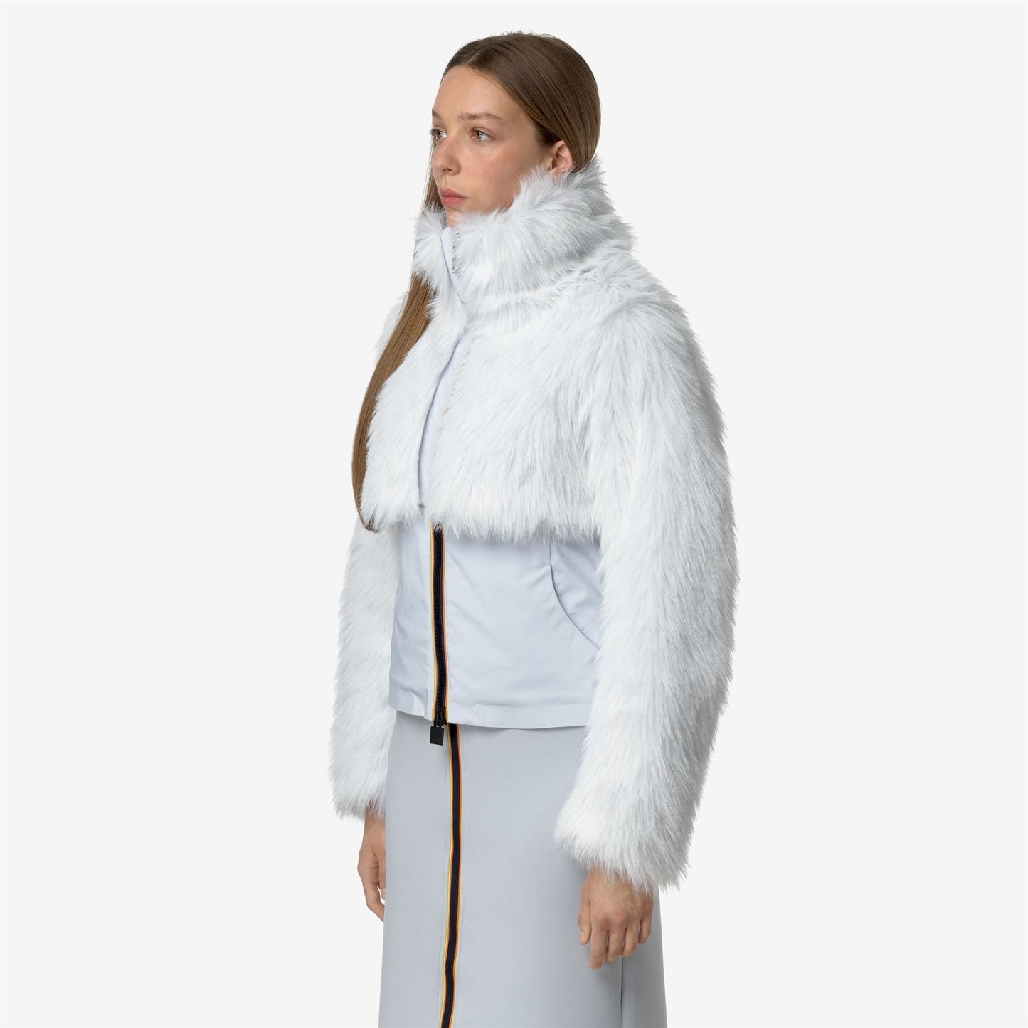 MEL ECO FUR BONDED - Jackets - Short - WOMAN - GREY LILLA-BLACK ASH