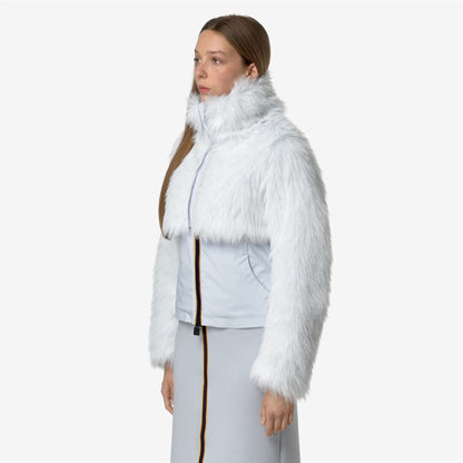 MEL ECO FUR BONDED - Jackets - Short - WOMAN - GREY LILLA-BLACK ASH