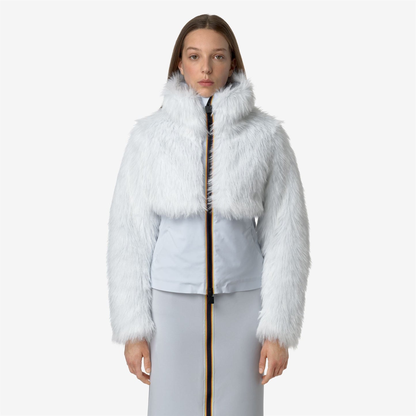 MEL ECO FUR BONDED - Jackets - Short - WOMAN - GREY LILLA-BLACK ASH