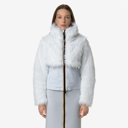 MEL ECO FUR BONDED - Jackets - Short - WOMAN - GREY LILLA-BLACK ASH