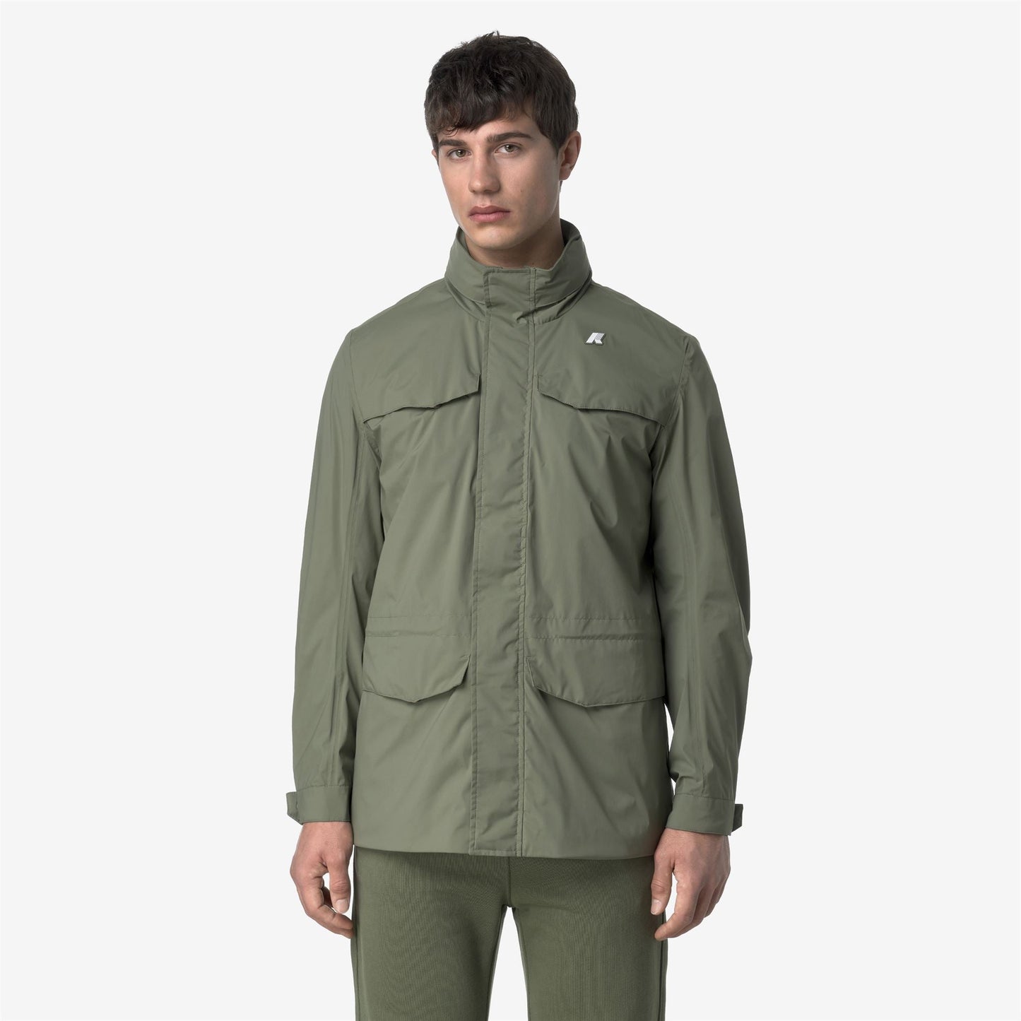MANUEL STRETCH NYLON JERSEY - Jackets - Mid - MAN - GREEN LICHEN