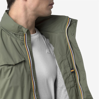 MANUEL STRETCH NYLON JERSEY - Jackets - Mid - MAN - GREEN LICHEN