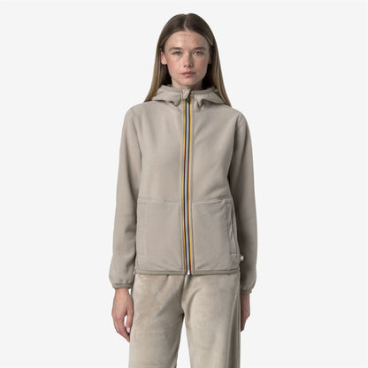 LILY VELOUR POLAR REVERSIBLE - Fleece - Jacket - WOMAN - Beige Cashmere-Beige Cashmere