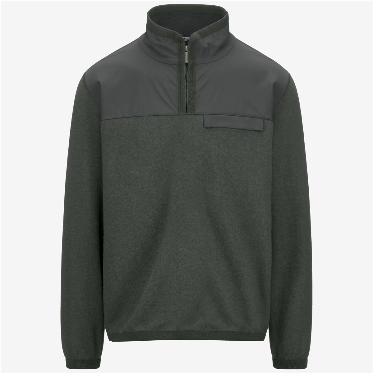FLEURY WOOL NYLON MIX - Fleece - Pull  Over - MAN - GREEN BLACKISH-Blue Airforce