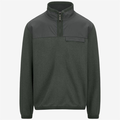 FLEURY WOOL NYLON MIX - Fleece - Pull  Over - MAN - GREEN BLACKISH-Blue Airforce